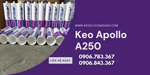 KEO TRÁM ĐƯỜNG VIỀN KÍNH KHÔ NHANH APOLLO SILICONE A250