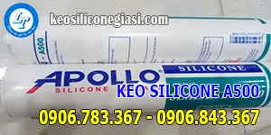 BÁN KEO SILICONE A500 MÀU TRẮNG TRONG, SỮA, XÁM, ĐEN CHAI 300ML