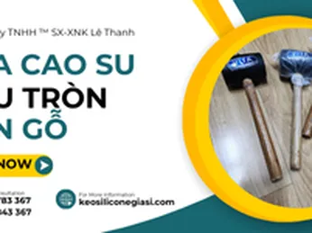 BÚA CAO SU TRÒN ĐẦU êm - cán gỗ chắc tay - giá rẻ