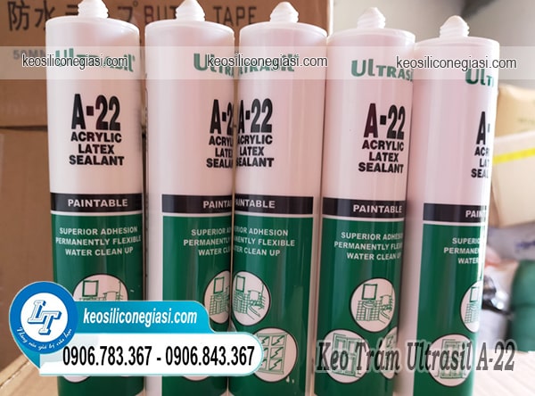 đại lý bỏ sỉ keo trám tường bị nứt màu trắng chai 290ml ultrasil a22