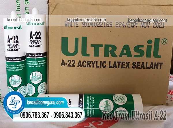 đại lý bỏ sỉ keo trám tường bị nứt màu trắng chai 290ml ultrasil A22