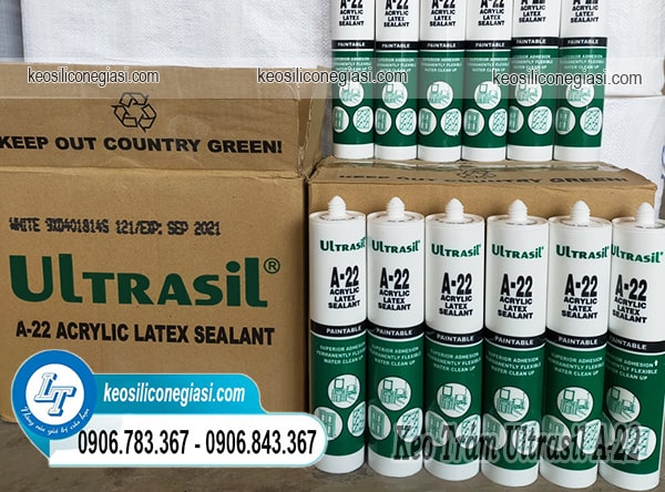 đại lý bỏ sỉ keo trám tường bị nứt màu trắng chai 290ml ultrasil A22