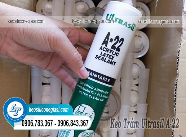 đại lý bỏ sỉ keo trám tường bị nứt màu trắng chai 290ml ultrasil a22