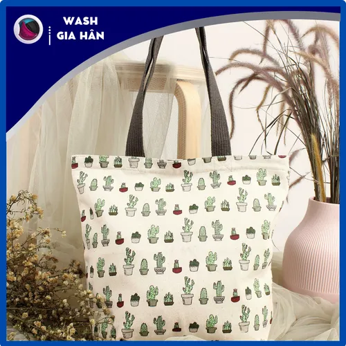 WASH VẢI CANVAS NGUYÊN CÂY