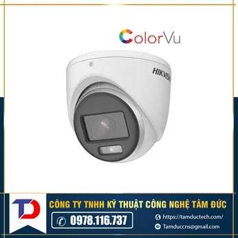 Camera HD-TVI trụ colorvu  HN 20m Hikvision DS-2CE10DF0T-F 