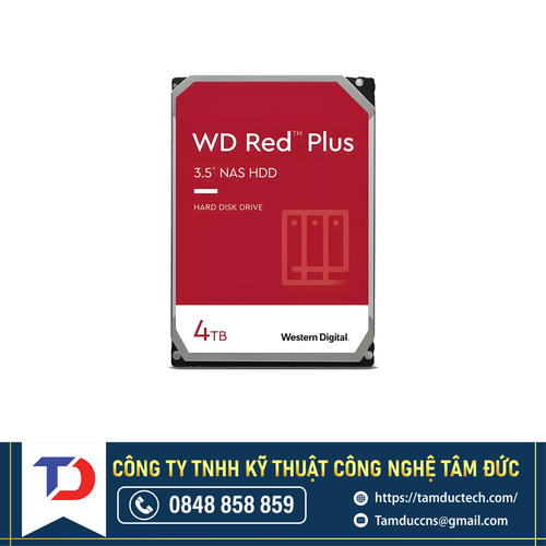 Ổ cứng 4.0-TB WD40EFPX 4TB- RED Plus