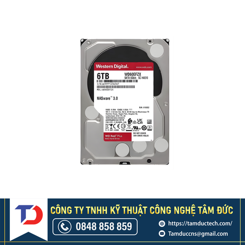 Ổ cứng 6.0-TB WD60EFPX 6TB-RED Plus