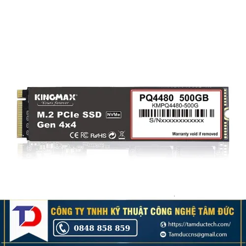Ổ cứng SSD KINGMAX PQ4480 500GB PCIe Gen 4x4 M.2 Zeus (KMPQ4480-500G) 