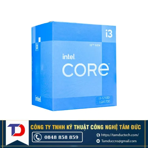 CPU Intel Core i3-12100 (3.3GHz up to 4.3GHz, 4 nhân 8 luồng, 12MB Cache) - Socket FCLGA1700