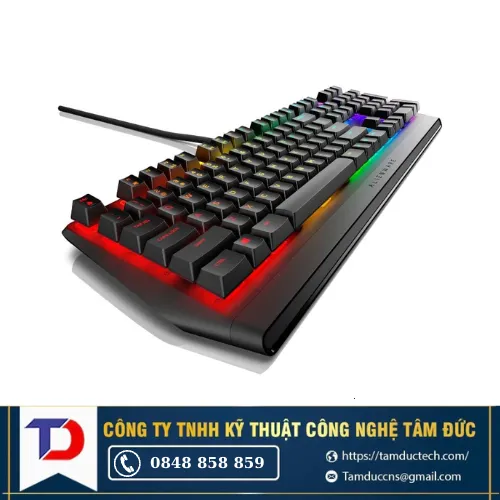 Bàn phím cơ Dell Gaming Alienware RGB AW410K (Có dây - Kết nối USB)