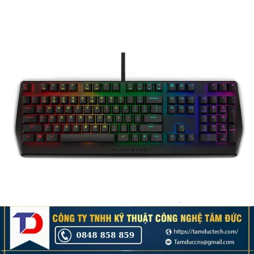 Bàn phím cơ Dell Gaming Alienware RGB AW410K (Có dây - Kết nối USB)