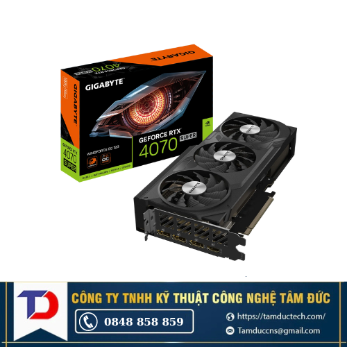 Card màn hình VGA Gigabyte GeForce RTX 4070 Super Windforce OC 12G GDDR6X