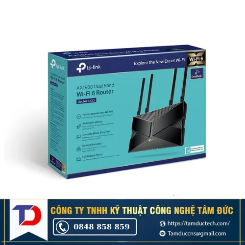 Thiết bị mạng Router Wifi TP-LINK Archer AX23 (Wi-Fi 6 Băng Tần Kép AX1800)
