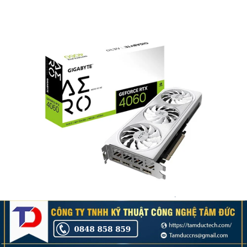 Card màn hình Gigabyte GeForce RTX 4060 AERO OC 8G 8GB GDDR6 (N4060AERO OC-8GD)