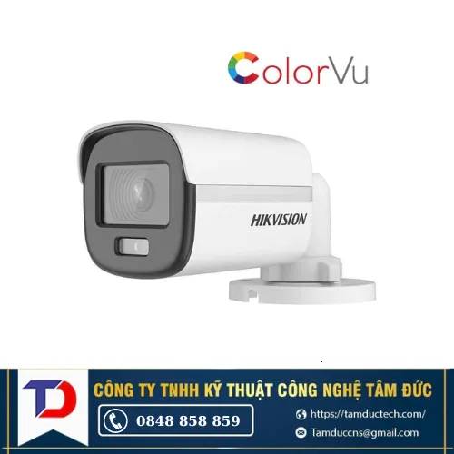 Camera HDTVI ColorVu 2.0MP thân trụ HIKVISION DS-2CE10DF0T-F