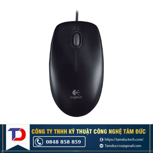 Chuột máy tính Logitech B100 (Có dây - Kết nối USB)