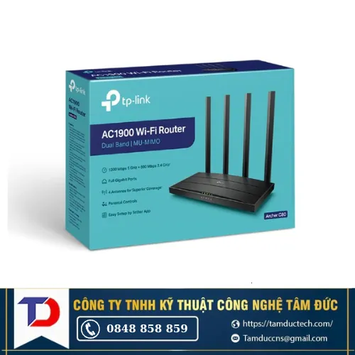 Thiết bị mạng Router Wifi TP-LINK Archer C80