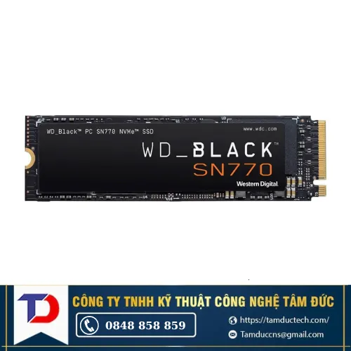 Ổ cứng SSD Western Digital Black SN770 1TB WDS100T3X0E (PCIe Gen4) 