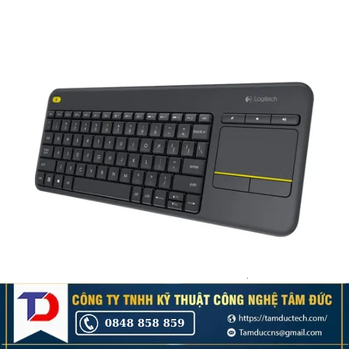 Bàn phím máy tính Logitech K400 Plus (Không dây - Kết nối Đầu thu Unifying)