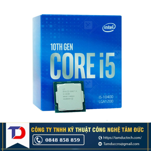 CPU Intel Core i5-10400 (2.9GHz up to 4.3GHz, 6 nhân 12 luồng, 12MB Cache) - Socket 1200