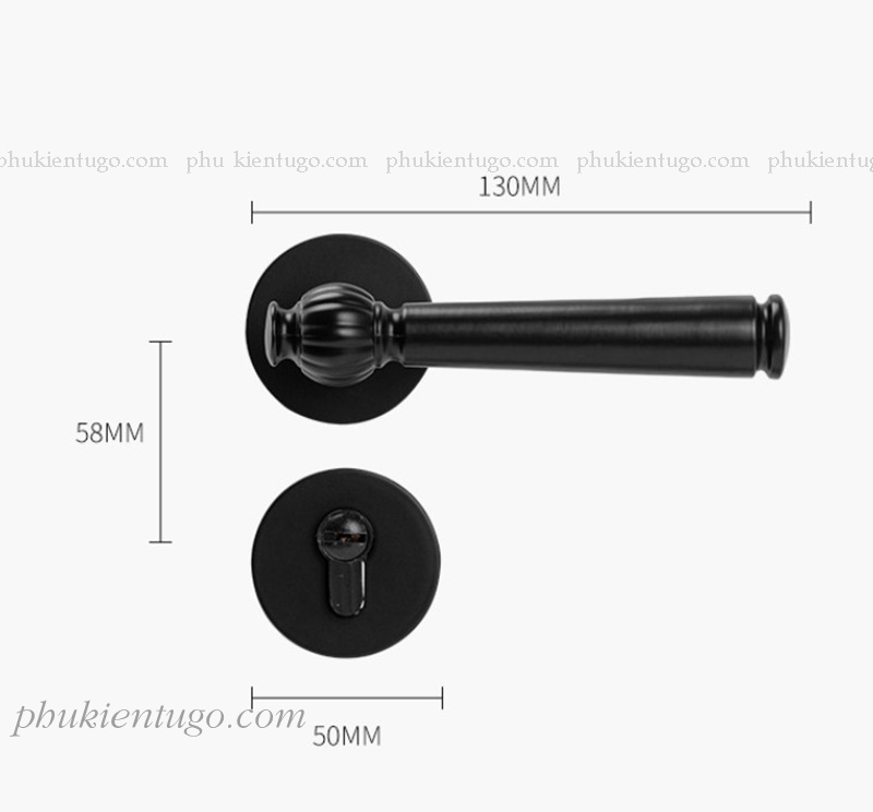 Thông số kỹ thuật tay cầm khóa cửa màu đen Thông số kỹ thuật tay cầm khóa cửa màu đen