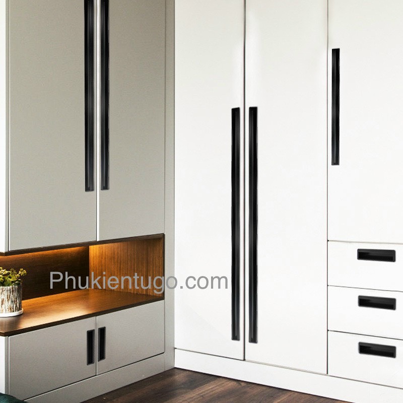 Tay nắm âm dài màu đen 600mm Tay nắm âm dài màu đen 600mm