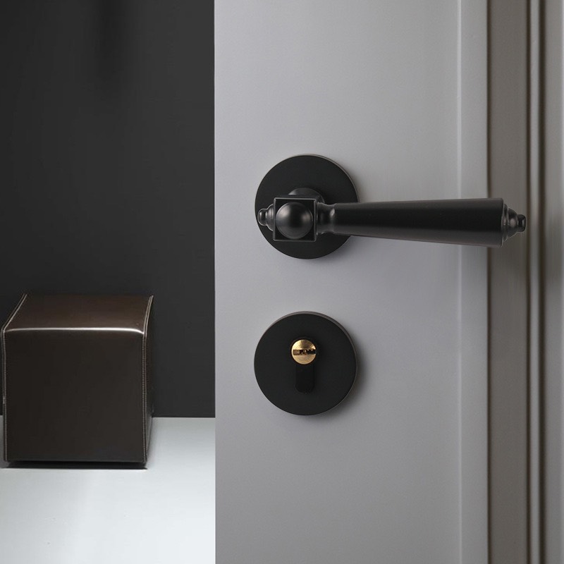 Khóa tay gạt đen phong cách tân cổ điển Khóa tay gạt đen phong cách tân cổ điển