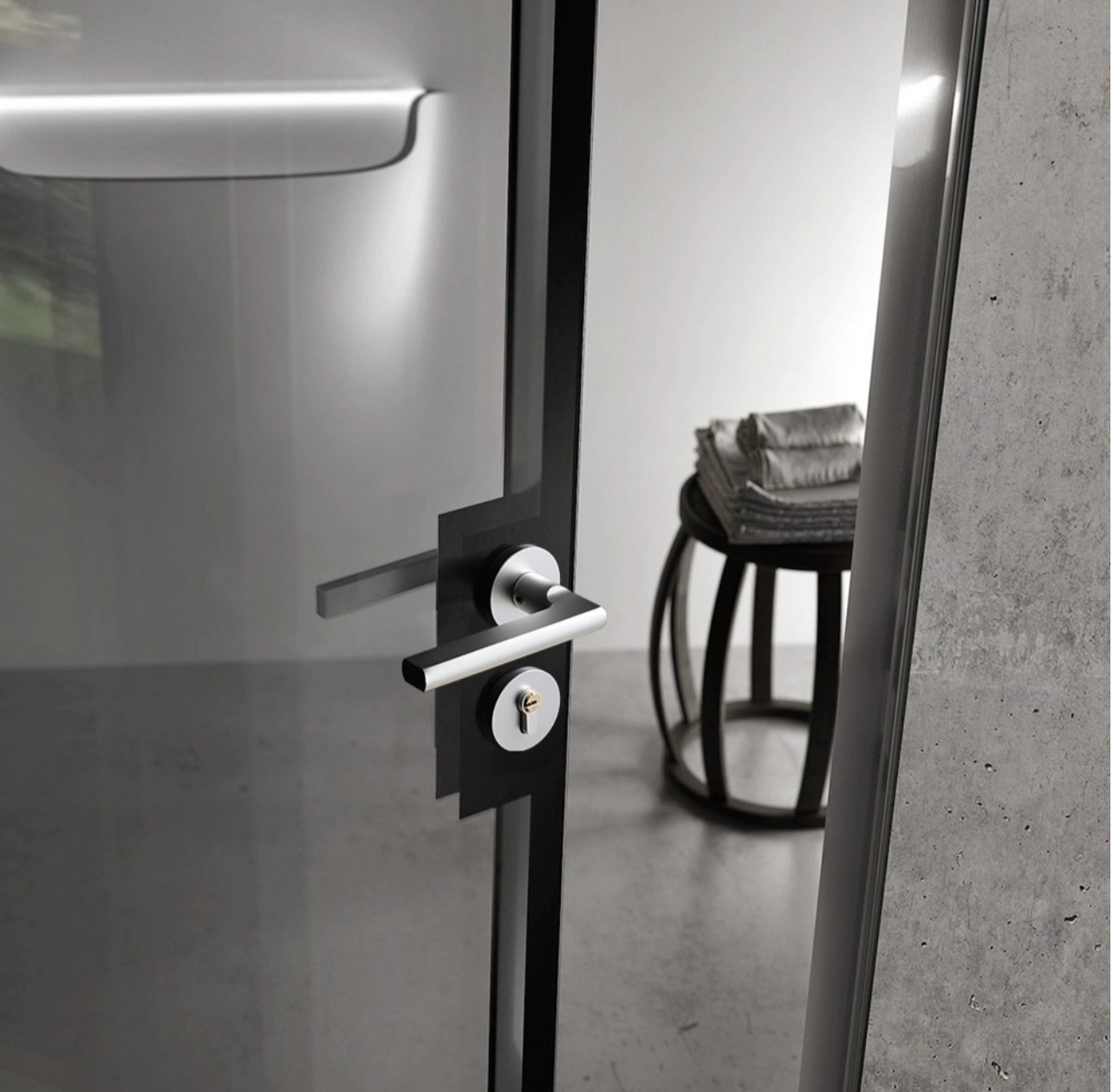 Khóa cửa phòng ngủ màu bạc Khóa cửa phòng ngủ màu bạc