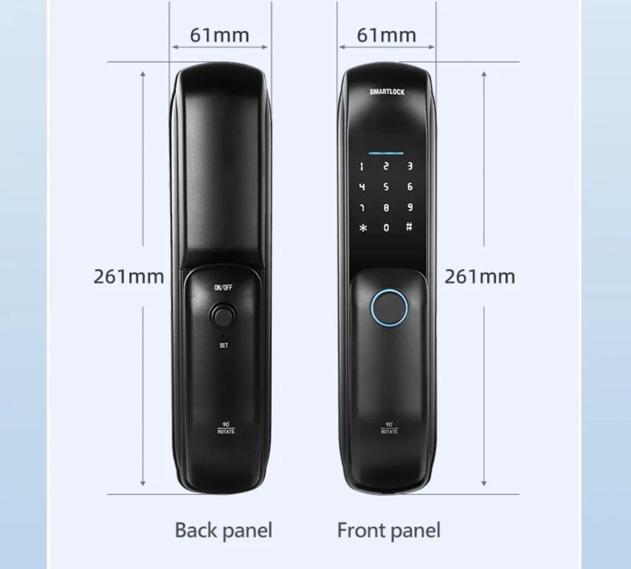 Kích thước khóa thông minh FM08 Kích thước khóa thông minh FM08