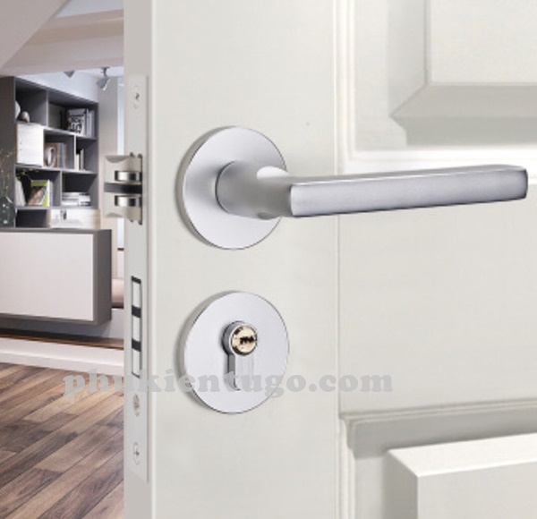 Khóa tay gạt tròn màu bạc QA-55 Khóa tay gạt tròn màu bạc QA-55