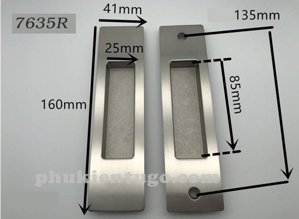 Thông số kỹ thuật tay nắm âm TN7635 Thông số kỹ thuật tay nắm âm TN7635