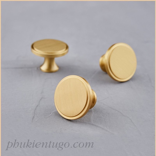 Tay nắm núm tròn vàng đồng nguyên chất TN06 Tay nắm núm tròn vàng đồng nguyên chất TN06
