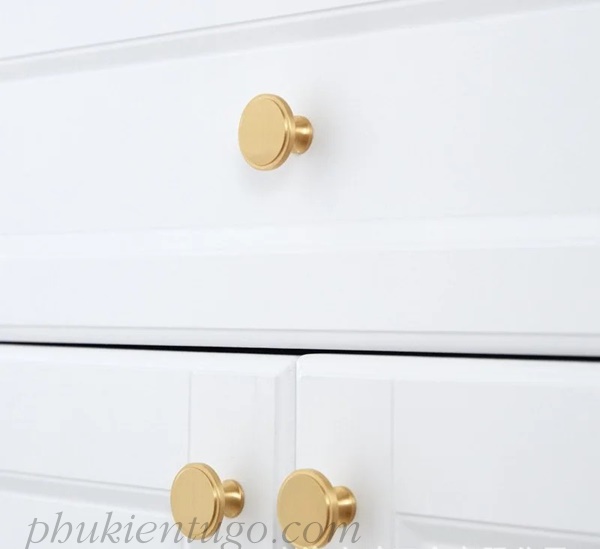 Tay nắm núm tròn vàng đồng nguyên chất TN06 Tay nắm núm tròn vàng đồng nguyên chất TN06