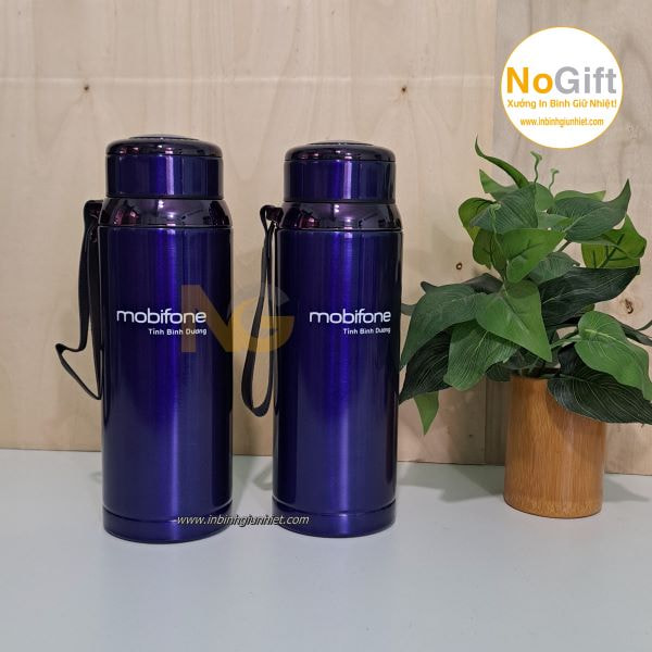 Bình giữ nhiệt in logo 800ml màu xanh dương Bình giữ nhiệt in logo 800ml màu xanh dương