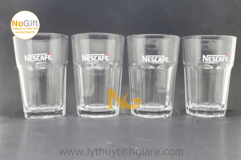 Bộ ly thủy tinh in logo Bộ ly thủy tinh in logo