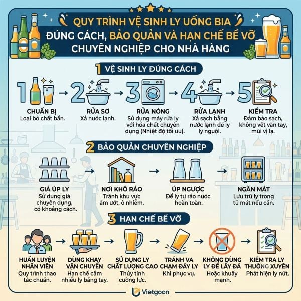 cách hạn chế bể vỡ ly bia, quản lý ly bia nhà hàng cách hạn chế bể vỡ ly bia, quản lý ly bia nhà hàng