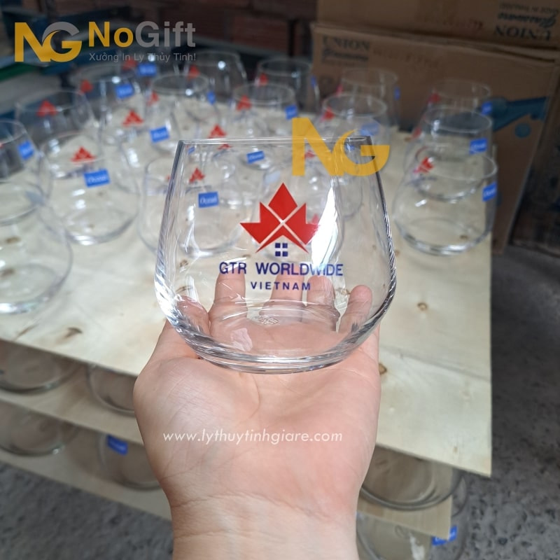 In logo lên ly thủy tinh In logo lên ly thủy tinh