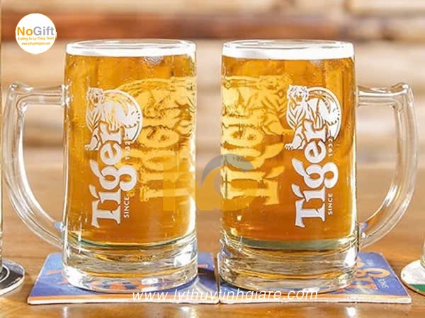 Ly uống bia to in logo Tiger Ly uống bia to in logo Tiger