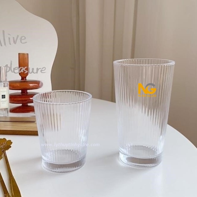 ly thủy tinh cafe sọc khía nhỏ ly thủy tinh cafe sọc khía nhỏ