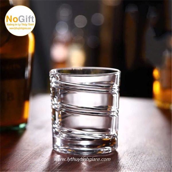 Ly thủy tinh uống rượu mạnh in logo 270ml Ly thủy tinh uống rượu mạnh in logo 270ml