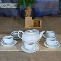 Bộ ấm trà dẹp in logo