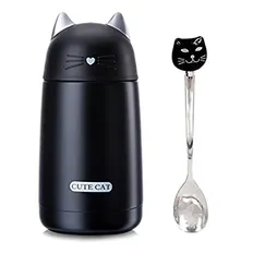bình giữ nhiệt mini tai mèo đen