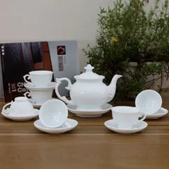 Bộ ấm trà đẹp cát tường in logo