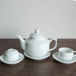Bộ ấm trà dáng Hongkong in logo