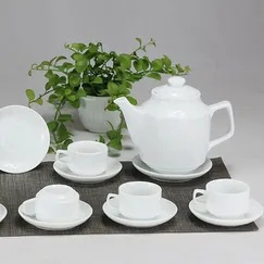 Ấm trà sứ trắng AC004