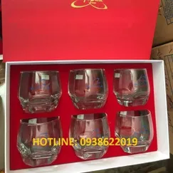 Bộ ly thủy tinh quà tặng cao cấp in logo