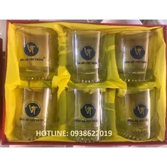 Bộ ly thủy tinh quà tặng in logo thương hiệu