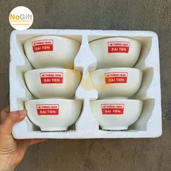Bộ 6 chén sứ nhỏ in logo Head Đại Tiến