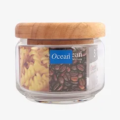 Hũ thủy tinh ocean 5B02511 nắp gỗ