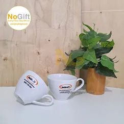 Tách sứ CK in logo 250ml